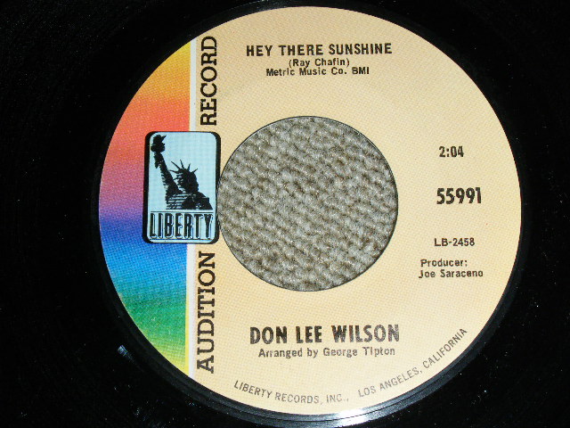 画像: DON LEE WILSON -  BEHIND THESE STAINED GLASS WINDOWS  ( SMALL STYLE LOGO : MINT-/MINT-)  / 1967 US ORIGINAL Audition Lbael Promo 7"SINGLE