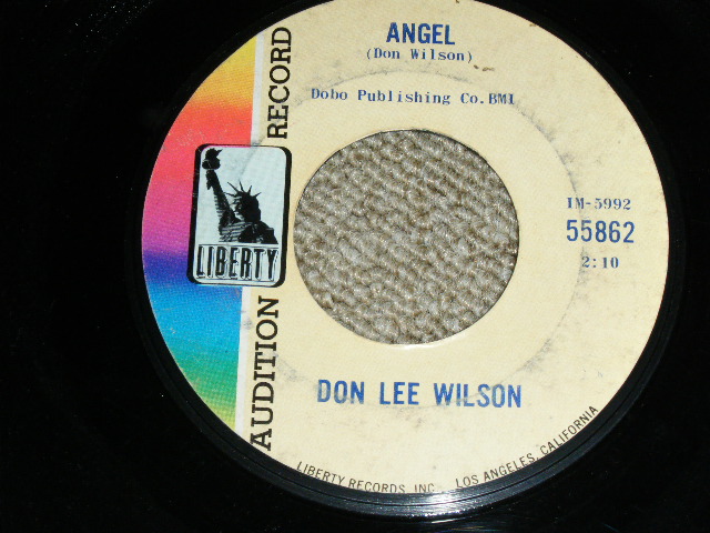 画像1: DON LEE WILSON - ANGEL / NO MATTER WHAT SHAPE YOUR STOMACH'S IN ( FULL CREDIT PRINTING  TITLE TYPE )  / 1966 US ORIGINAL Audition Lbael Promo 7"SINGLE