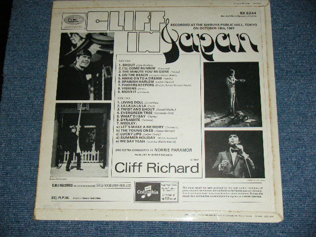 画像: CLIFF RICHARD - CLIFF IN JAPAN / 1968 UK ENGLAND ORIGINAL 1st Press BLUE "Columbia"  Label MONO Used  LP 