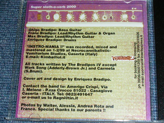 画像: THE BRADIPOSIV  - INSTRO-MANIA ! / 1999 ITALY ORIGINAL Used CD 