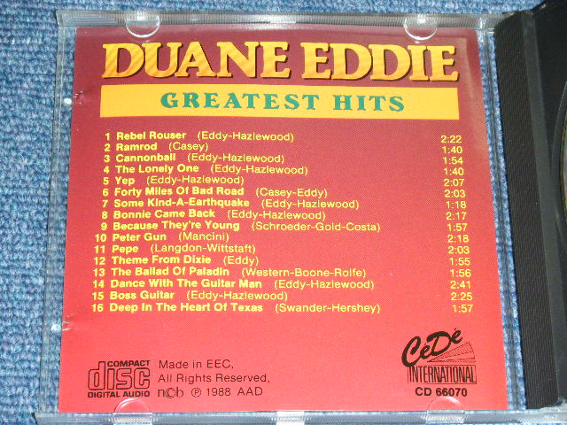 画像: DUANE EDDY - GREATEST HITS / 1988 EUROPE ORIGINAL Used CD 