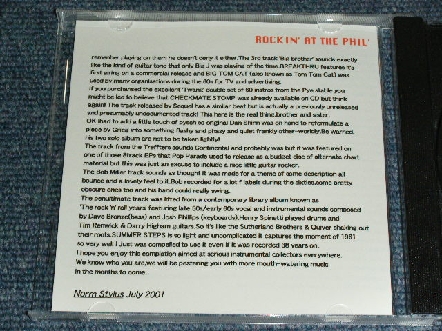 画像: V.A. OMNIBUS - ROCKIN' AT THE PHIL! / 2001 EUROPE Limited Press by CD-R Used CD-R  