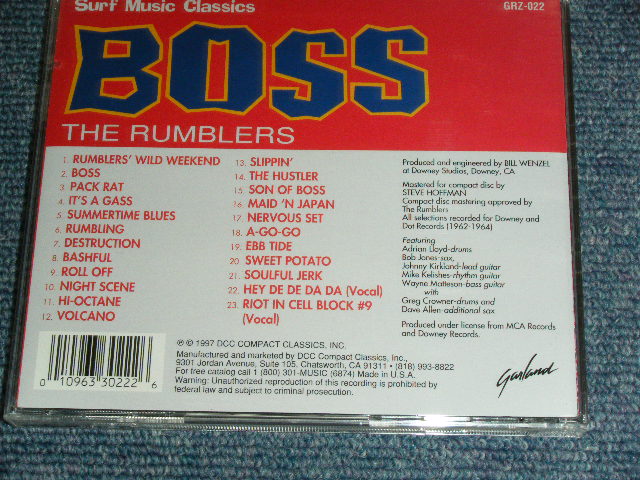 画像: THE RUMBLERS  - BOSS (ORIGINAL ALBUM + BONUS ) / 1997  US ORIGINAL Used  CD