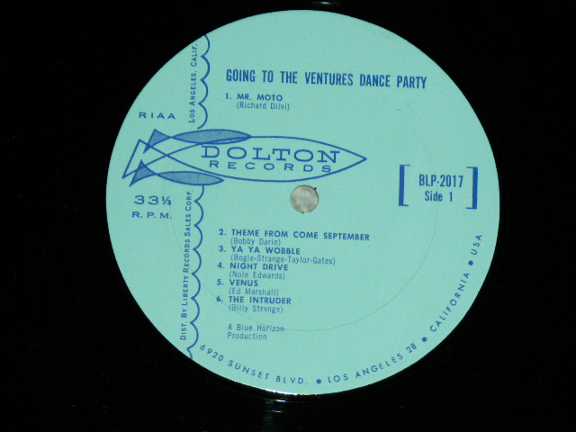 画像: THE VENTURES - GOING TO THE VENTURES PARTY ( Light BLUE  Label : Ex+Ex++  ) / 1962 US ORIGINAL "Light BLUE Label" RELEASE VERSION MONO  Used  LP 