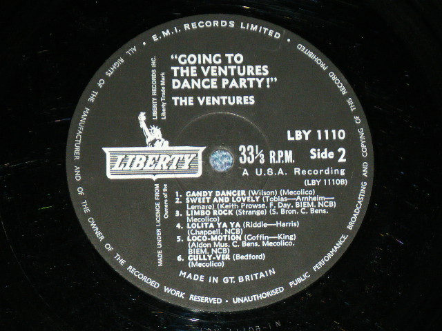 画像: THE VENTURES - GOING TO THE VENTURES PARTY ( Ex/Exc+ B-4:G) / 1962 UK ENGLAND ORIGINAL MONO  Used  LP 