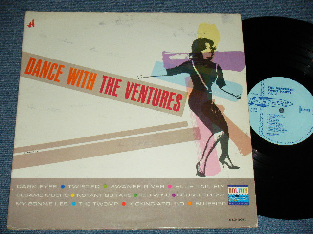 画像1: THE VENTURES - DANCE WITH  THE VENTURES ( LIGHT BLUE Label : Matrix Number : A)BLP-2014-1-1C-1-B) BLP-2014-2-1B : VG+++/VG+++) / 1962  US  RE-PACKAGED "TWIST PARTY VOL.2" VERSION US Used  LP 