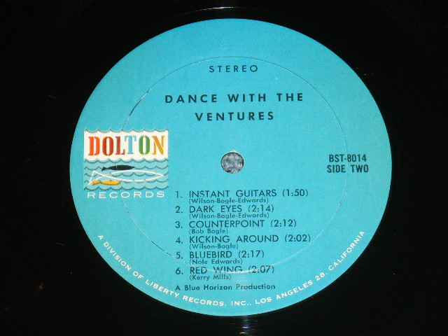 画像: THE VENTURES - DANCE WITH  THE VENTURES ( BLUE with Black Print Label : Ex++/MINT-  ) / 1966? US  RELEASE VERSION US Used  LP 
