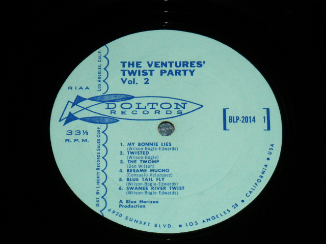 画像: THE VENTURES - DANCE WITH  THE VENTURES ( LIGHT BLUE Label : Matrix Number : A)BLP-2014-1-1C-1-B) BLP-2014-2-1B : VG+++/VG+++) / 1962  US  RE-PACKAGED "TWIST PARTY VOL.2" VERSION US Used  LP 