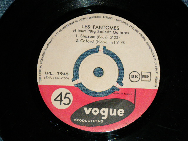 画像: LES FANTOMES - SHAZAM - TRAIN FANTOME : ET LEUR"BIG SOUND" GUITARES  / 1962 FRANCE FRENCH ORIGINAL Used 7" EP  With Picture Sleeve