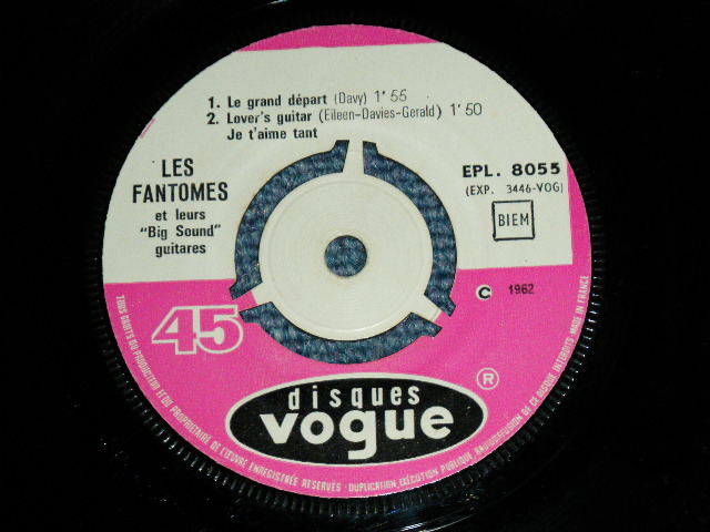 画像: LES FANTOMES - ET LEUR"BIG SOUND" GUITARES  / 1962 FRANCE FRENCH ORIGINAL Used 7" EP  With Picture Sleeve