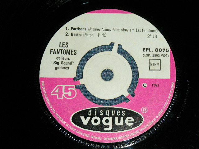 画像: LES FANTOMES -  LOOP DE LOOP   / 1963 FRANCE FRENCH ORIGINAL Used 7" EP  With Picture Sleeve