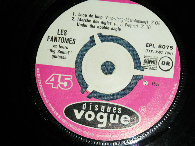 画像: LES FANTOMES -  LOOP DE LOOP   / 1963 FRANCE FRENCH ORIGINAL Used 7" EP  With Picture Sleeve