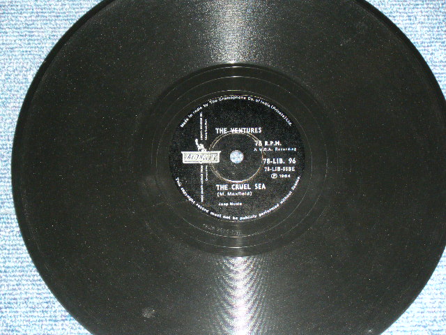 画像: THE VENTURES - WALK CON'T RUN '64 / THE CRUEL SEA  / 1964? INDIA ORIGINAL 78rpm SP 