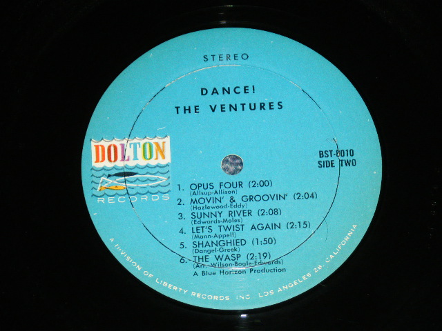 画像: THE VENTURES - DANCE ! ("DANCE ! " CREDIT Label :DARK BLUE With BLACK PRINT Label : Ex++,Ex-/Ex++  ) / 1963 US  RELEASE VERSION STEREO Used  LP 