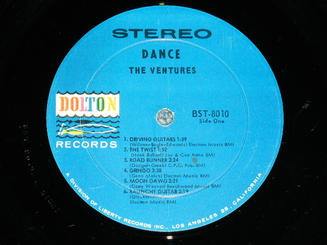 画像: THE VENTURES - DANCE ! ("DANCE ! " CREDIT Label :DARK BLUE With BLACK PRINT Label : Ex++,Ex+/MINT-  ) / 1963 US  RELEASE VERSION STEREO Used  LP 