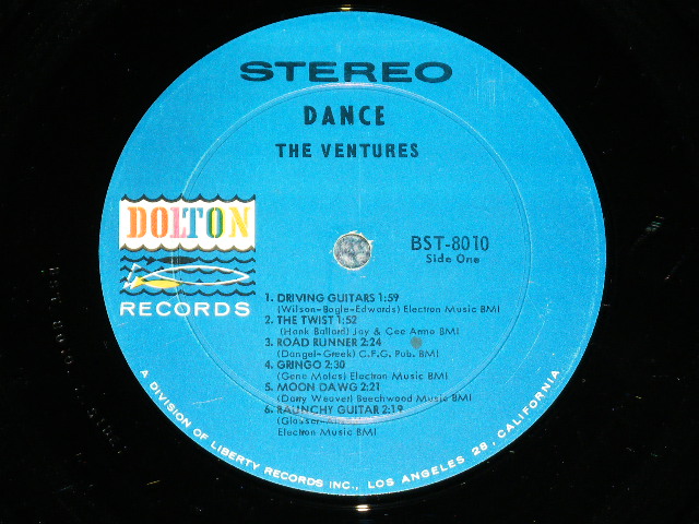 画像: THE VENTURES - DANCE ! ("DANCE ! " CREDIT Label :DARK BLUE With BLACK PRINT Label : Ex++,Ex+/MINT-  ) / 1963 US  RELEASE VERSION STEREO Used  LP 