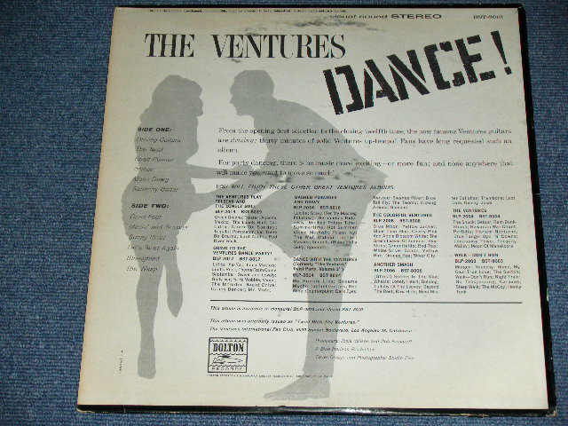 画像: THE VENTURES - DANCE ! ("DANCE ! " CREDIT Label :DARK BLUE With BLACK PRINT Label : Ex++,Ex+/MINT-  ) / 1963 US  RELEASE VERSION STEREO Used  LP 