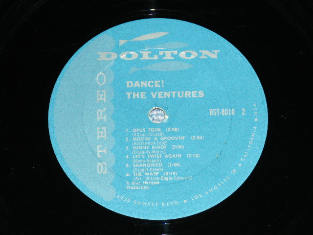 画像: THE VENTURES - DANCE ! ("DANCE ! " CREDIT Label : TURQUOISE/GREEN Label : Ex-/Ex++  ) / 1963 US  RELEASE VERSION STEREO Used  LP 
