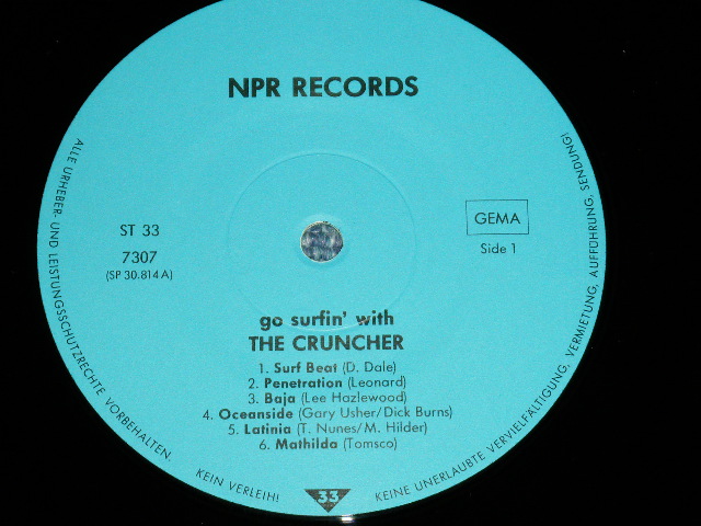 画像: THE CRUNCHER - GO SURFIN' WITH    / 1980's WEST-GERMANY GERMAN ORIGINAL Used LP 
