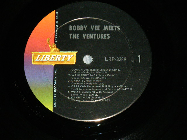 画像: THE VENTURES & BOBBY VEE - BOBBY VEE MEETS THE VENTURES ( Matrix Number  1-SIDE 1/RE 1-SIDE 2  : Ex+,Ex/Ex+++ )  / 1963 US AMERICA ORIGINAL MONO Used  LP