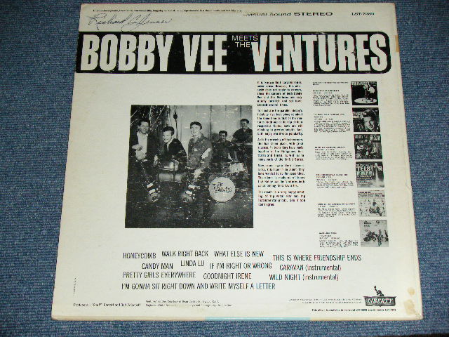 画像: THE VENTURES & BOBBY VEE - BOBBY VEE MEETS THE VENTURES ( Matrix Number  -1 SIDE 1/-1 SIDE 2  : Ex+/Ex++ )  / 1963 US AMERICA ORIGINAL STEREO  Used  LP