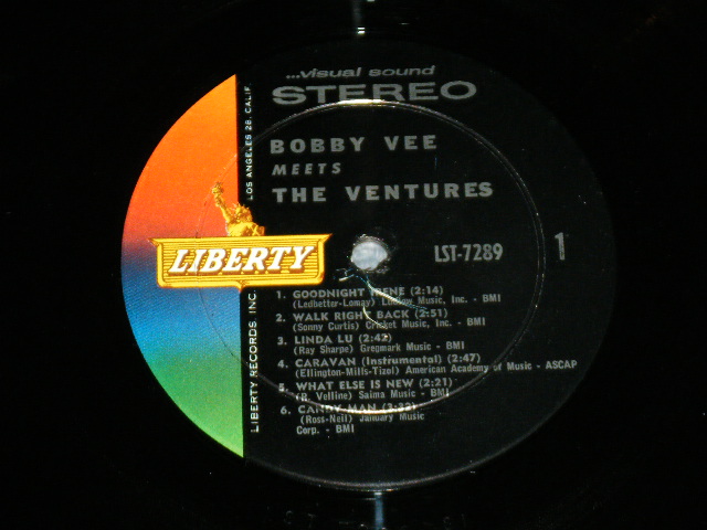 画像: THE VENTURES & BOBBY VEE - BOBBY VEE MEETS THE VENTURES ( Matrix Number  S1/S2 2  : Ex-/Ex; few WARP )  / 1963 US AMERICA ORIGINAL STEREO  Used  LP