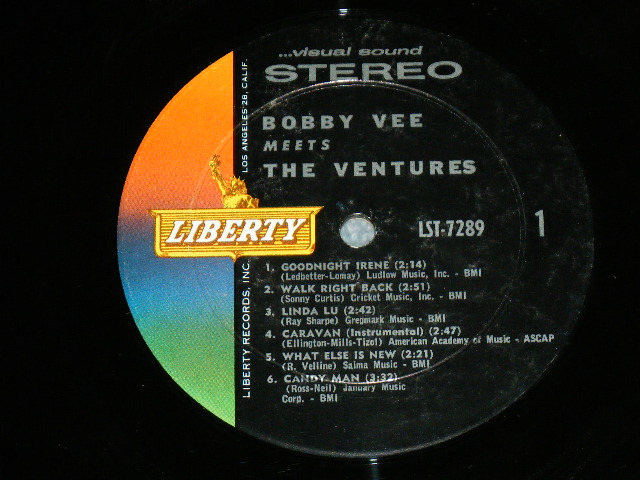 画像: THE VENTURES & BOBBY VEE - BOBBY VEE MEETS THE VENTURES ( Matrix Number  S1/S2 2  : Ex+/MINT- )  / 1963 US AMERICA ORIGINAL STEREO  Used  LP