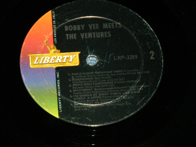 画像: THE VENTURES & BOBBY VEE - BOBBY VEE MEETS THE VENTURES ( Matrix Number  1-SIDE 1/RE 1-SIDE 2  : VG+/Ex )  / 1963 US AMERICA ORIGINAL MONO Used  LP