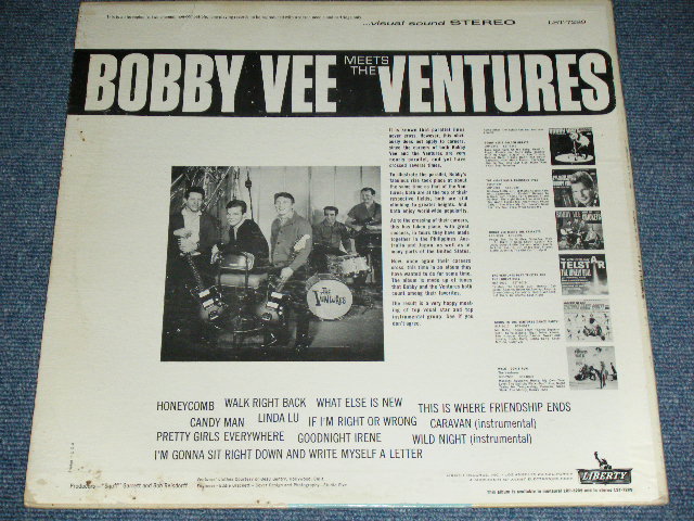 画像: THE VENTURES & BOBBY VEE - BOBBY VEE MEETS THE VENTURES ( Matrix Number  S1/S2 2  : Ex+/MINT- )  / 1963 US AMERICA ORIGINAL STEREO  Used  LP