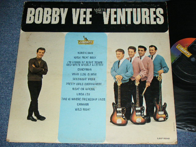 画像1: THE VENTURES & BOBBY VEE - BOBBY VEE MEETS THE VENTURES ( Matrix Number  1-SIDE 1/RE 1-SIDE 2  : VG+/Ex )  / 1963 US AMERICA ORIGINAL MONO Used  LP