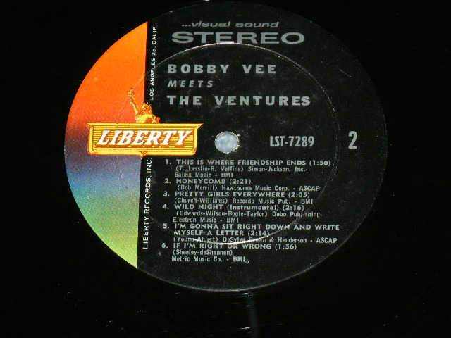 画像: THE VENTURES & BOBBY VEE - BOBBY VEE MEETS THE VENTURES ( Matrix Number  S1/S2 2  : Ex+/MINT- )  / 1963 US AMERICA ORIGINAL STEREO  Used  LP