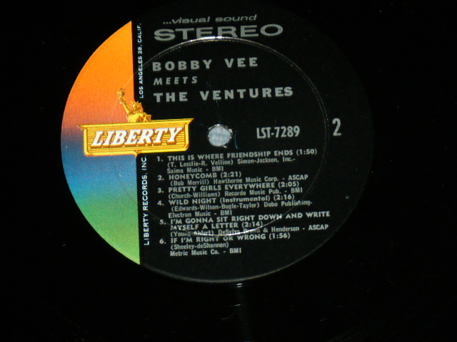 画像: THE VENTURES & BOBBY VEE - BOBBY VEE MEETS THE VENTURES ( Matrix Number  S1/S2 2  : Ex+/Ex++ )  / 1963 US AMERICA ORIGINAL STEREO  Used  LP