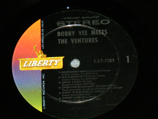 画像: THE VENTURES & BOBBY VEE - BOBBY VEE MEETS THE VENTURES ( Matrix Number  -1 SIDE 1/-1 SIDE 2  : Ex+/Ex++ )  / 1963 US AMERICA ORIGINAL STEREO  Used  LP