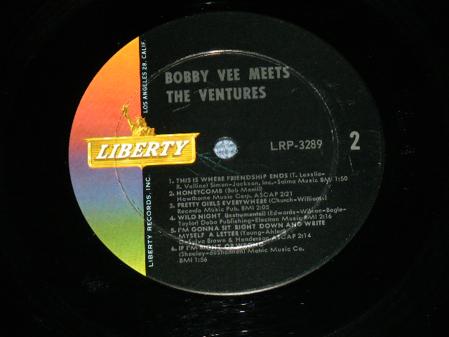画像: THE VENTURES & BOBBY VEE - BOBBY VEE MEETS THE VENTURES ( Matrix Number  1-SIDE 1/RE 1-SIDE 2  : Ex+,Ex/Ex+++ )  / 1963 US AMERICA ORIGINAL MONO Used  LP