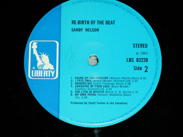 画像: SANDY NELSON - REBIRTH OF THE BEAT / 1969 UK ENGLAND ORIGINAL  Used  LP 
