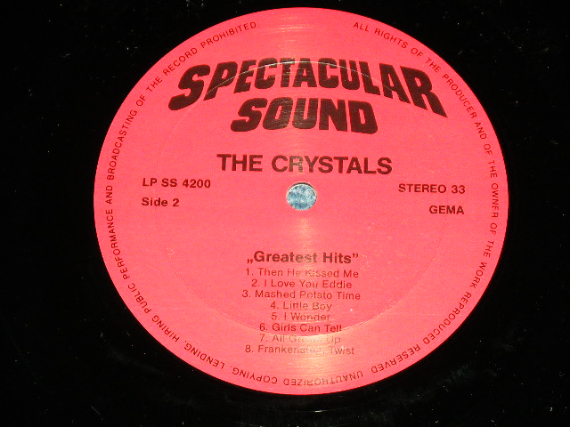 画像: THE CRYSTALS - GREATEST HITS  / 1990 ITALY ITALIA  REISSUE Brand New   LP  