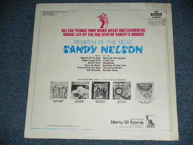 SANDY NELSON - REBIRTH OF THE BEAT / 1969 UK ENGLAND ORIGINAL Used