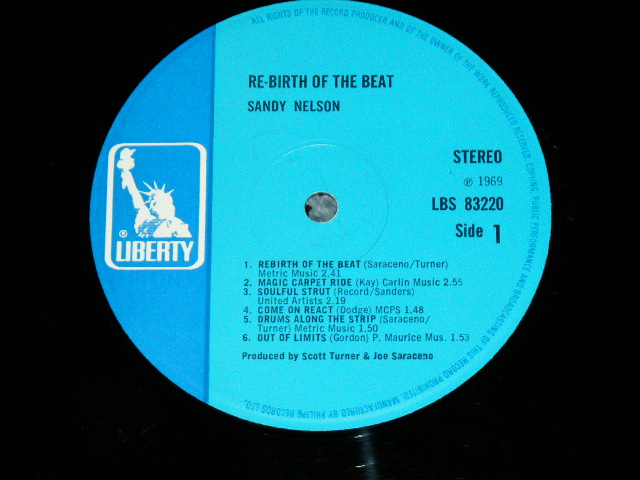 画像: SANDY NELSON - REBIRTH OF THE BEAT / 1969 UK ENGLAND ORIGINAL  Used  LP 