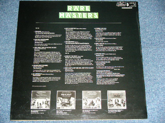 画像:  VA ( CRYSTALS+RONETTES+DARLENE LOVE+More ) - RARE MASTERS ( MINT-/ MINT- )  / 1976  UK ENGLAND ORIGINAL Used LP 