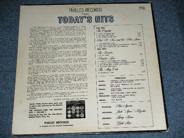 画像: RONETTES+CRYSTALS+DARLENE LOVE+More - TODAY'S HITS ( MONO VG+++/VG+++ ) / 1964 US 2nd Label YELLOW LABEL LP 