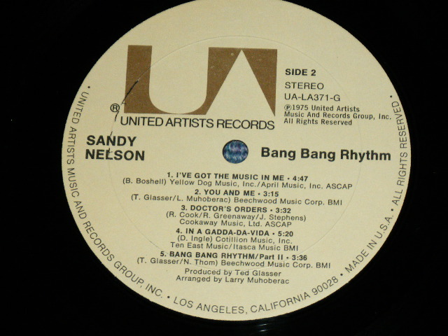 画像: SANDY NELSON - BANG BANG RHYTHM  / 1975 US AMERICA ORIGINAL Used  LP 