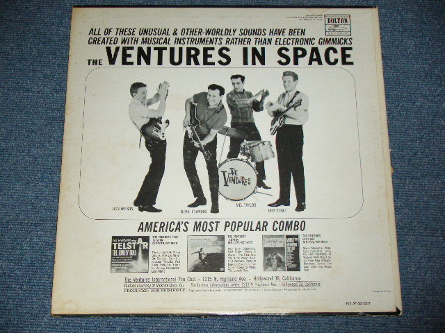 画像: THE VENTURES - IN SPACE (  DARK BLUE with BLACK  Print Label ，Ｍａｔｒｉｘン# BLP-2027-1-SIDE 1/BLP-2027-1-SIDE-2  Ex+/Ex++ ) / 1964  US ORIGINAL DARK BLUE with BLACK Print Label  MONO Used LP 