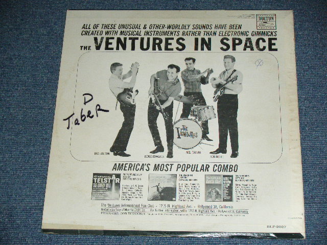 画像: THE VENTURES - IN SPACE (  DARK BLUE with BLACK  Print Label ，Ｍａｔｒｉｘン# BLP-2027 SIDE ONE 1A/BLP-2027 SIDE TWO 1A  Ex+,Ex/Ex+ ) / 1964  US ORIGINAL DARK BLUE with BLACK Print Label  MONO Used LP 