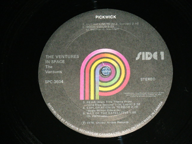 画像: THE VENTURES - IN SPACE (  Reissue 9 Tracks Version : Ex++/MINT ) / 1978  US AMERICA REISSUE  Brand New SEALED  LP 