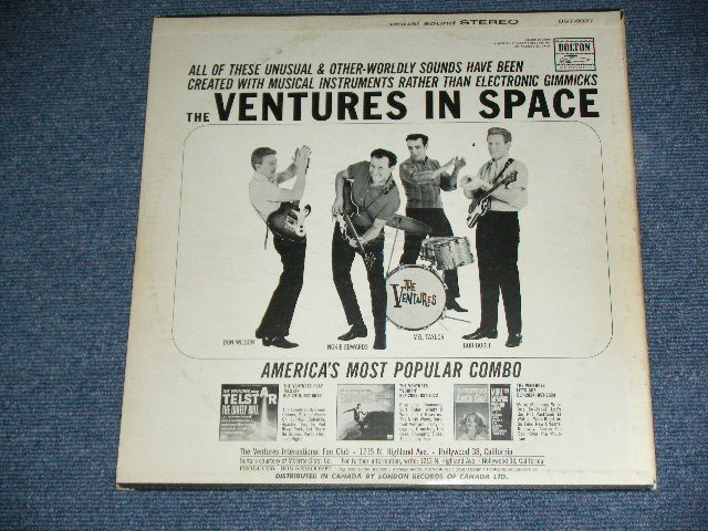画像: THE VENTURES - IN SPACE (  BLUE with BLACK Print Ｌａｂｅｌ，Ｍａｔｒｉｘン# BST-8027 SIDE 1/BST-8027 SIDE-2  Ex/Ex ) / 1964  CANADA カナダ ORIGINAL  L Stereo Used LP 