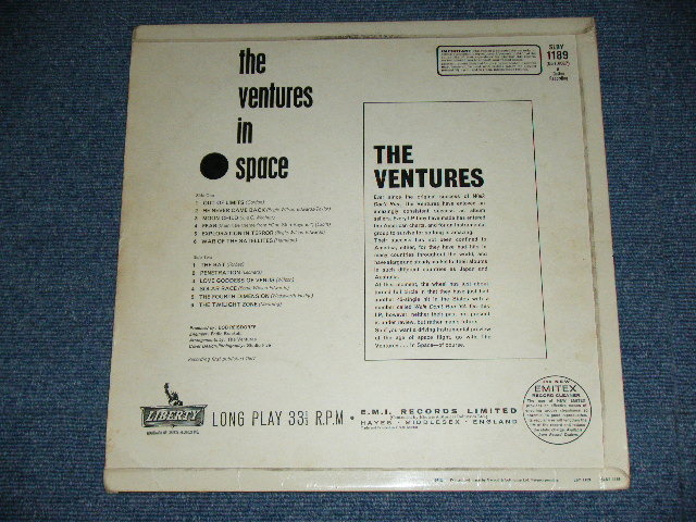 画像: THE VENTURES - IN SPACE (Matrix #  SLBY 1189 A-1/SLBY1187Ｂ-1 Ex,Ex+/Ex+++.Ex) / 1964  UK ENGLAND  ORIGINAL Stereo Used LP 