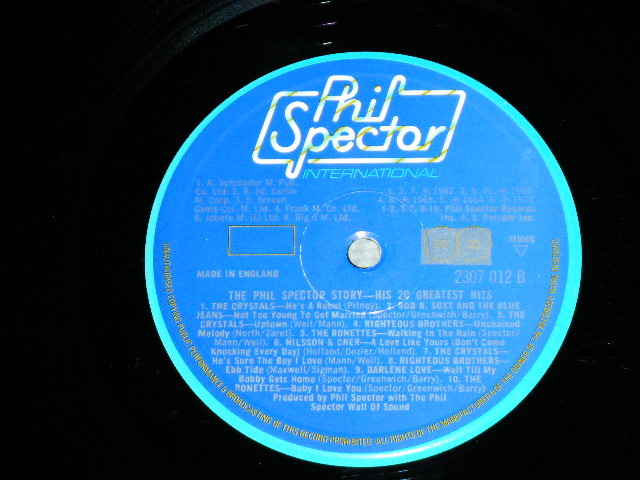 画像:  VA ( IKE & TINA TURNER+CRYSTALS+RONETTES+DARLEN LOVE+More ) - PHIL SPECTOR'S 20 GREATEST HITS ( Ex+++-/ MINT- )  / 1975  UK ENGLAND ORIGINAL MONO Used LP 