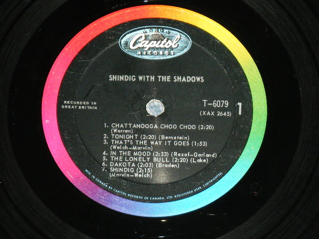 画像: THE SHADOWS - SHINDIG   ( Ex++/EX+++ ) / 1964? CANADA Only ORIGINAL Used LP 