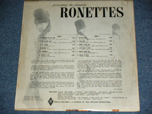 画像: RONETTES -  ...PRESENTING THE FABULOUS RONETTES (Ex+/Ex+,VG++) / 1964 US MAERICA Original 1st Press "BLUE Label" MONO uSED LP 