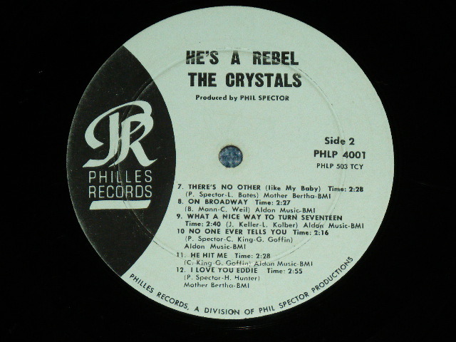 画像: THE CRYSTALS - HE'S A REBEL ( Ex-/Ex ) / 1963 US Original Blue Label MONO Used LP 